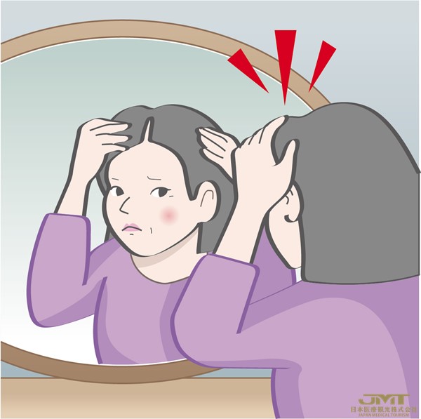 JMT日本医疗——中年及以后女性脱发增加，治疗前检查很重要